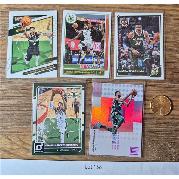 Giannis Antetokounmpo Card Lot – 5 Cards - Basketball Card