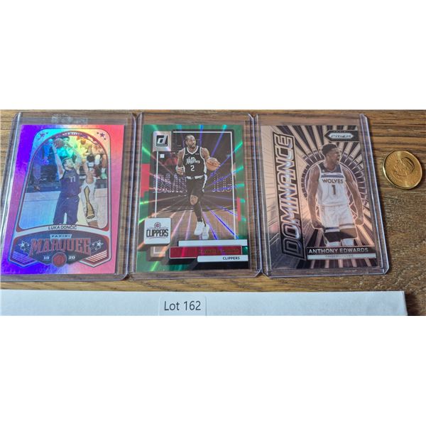 Luka, Kawhi & Anthony Edwards Lot – 3 Cards - Basketball Card