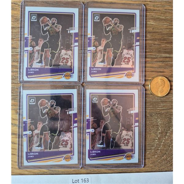 LeBron James Optic Base Lot – 4 Cards - Basketball Card