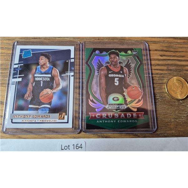 Anthony Edwards Rated Rookie Duo – 2 Cards - Basketball Card