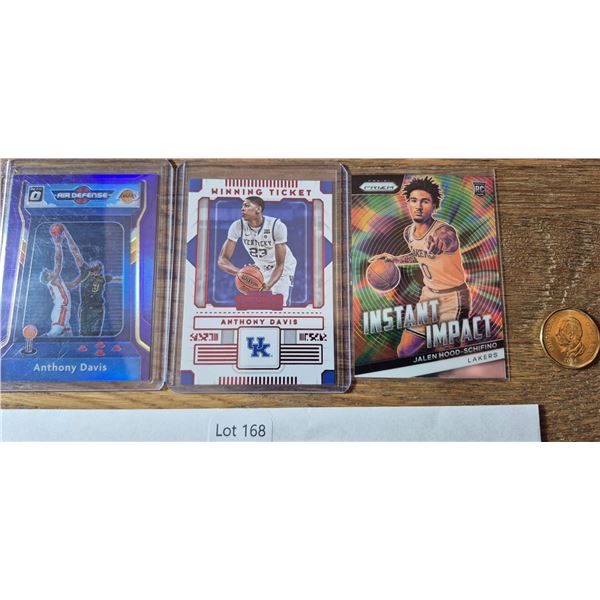 Anthony Davis & Jalen Hood‑Schifino Lot – 3 Cards - Basketball Card