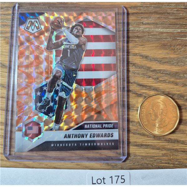 Anthony Edwards 2020-21 Mosaic National Pride (Orange Reactive) - Basketball Card