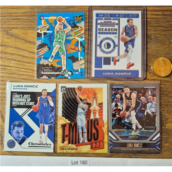 Luka Dončić Mixed 5-Card Lot - Basketball Card