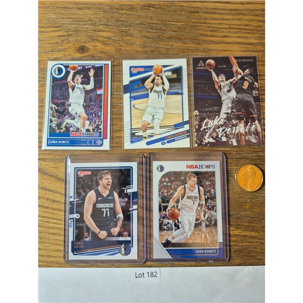 Luka Dončić 5-Card Mix (Hoops/Donruss/Luminance) - Basketball Card