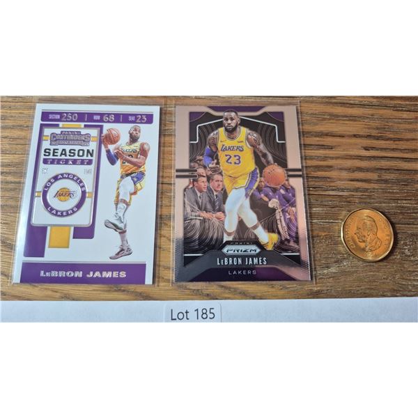 LeBron James Contenders Season Ticket + Prizm Base - Basketball Card