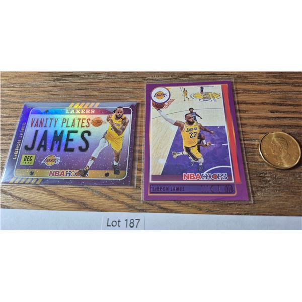 LeBron James NBA Hoops Pair (Vanity Plates Holo + Purple) - Basketball Card