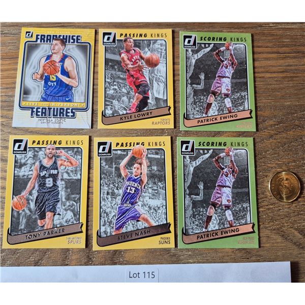 Donruss “Passing Kings” & “Scoring Kings” Insert Lot (6 Cards) -