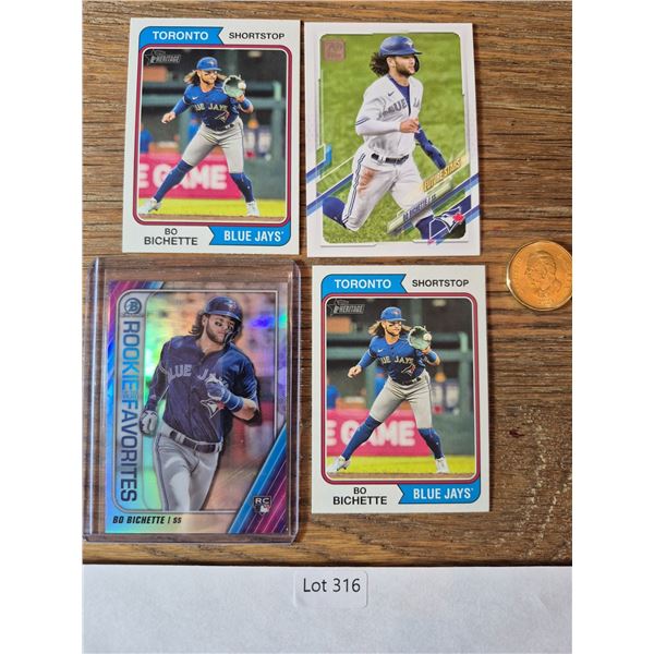 Bo Bichette Toronto Blue Jays Lot (4) - Baseball Card