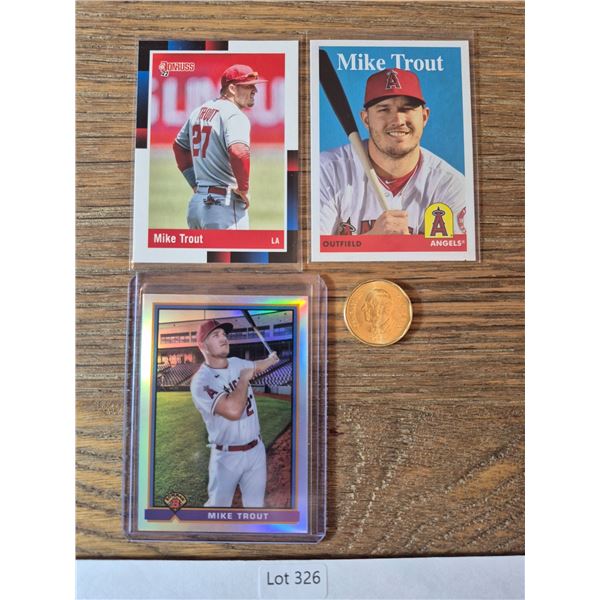 Mike Trout Bowman Chrome & Donruss Lot (3) - Baseball Card