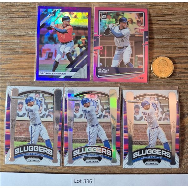 George Springer Refractor Lot (5) - Baseball Card