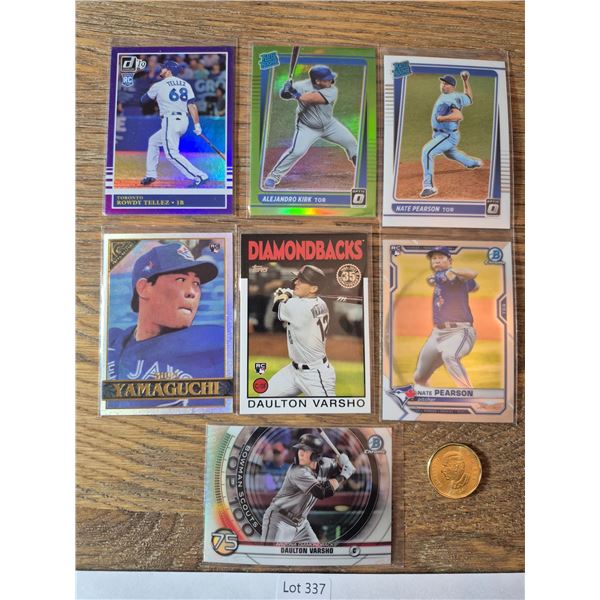 Blue Jays & Daulton Varsho Rookie Lot (7) - Baseball Card