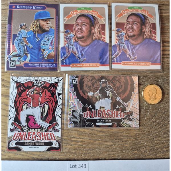 Vladimir Guerrero Jr. & Unleashed Insert Lot (5) - Baseball Card