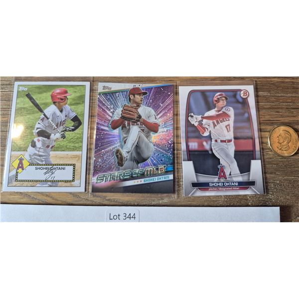 Shohei Ohtani Bowman & Topps Stars of MLB Lot (3) - Baseball Card