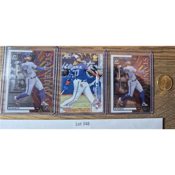 Bo Bichette & Vladimir Guerrero Jr. Optic Stained Glass Lot (3) - Baseball Card