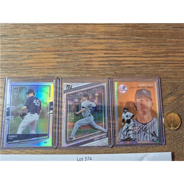 Gerrit Cole Refractor Lot (3) - Baseball Card
