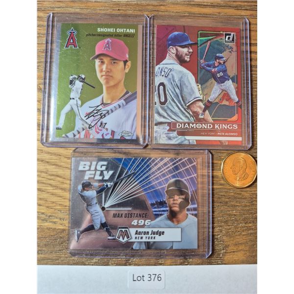 Shohei Ohtani, Pete Alonso & Aaron Judge Lot (3) - Baseball Card