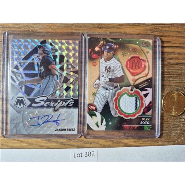 Jakson Reetz & Juan Soto Lot - Baseball Card