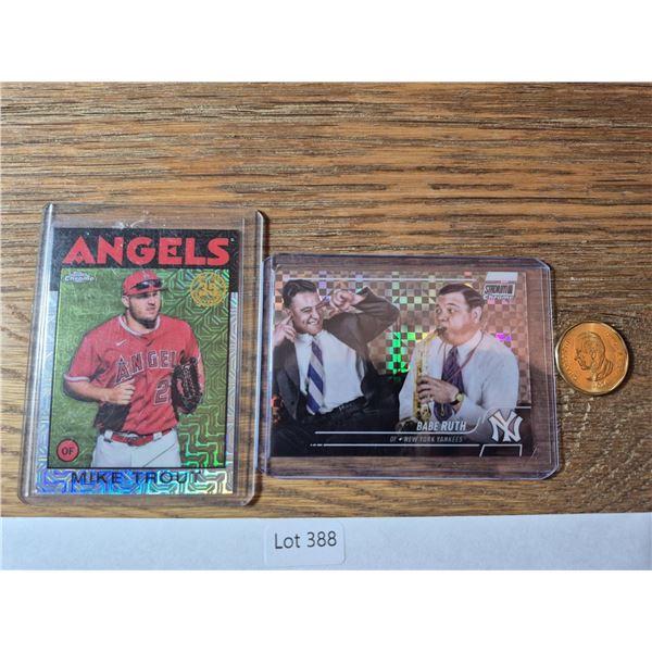 Mike Trout & Babe Ruth - Baseball Card