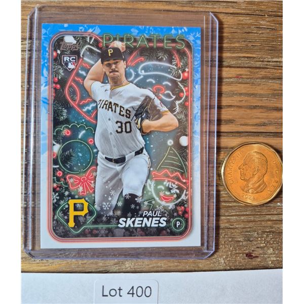 Paul Skenes Holiday Christmas Rookie Card - Baseball Card