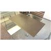Image 4 : GLASS TOP 84" X 36" MODERN EXECUTIVE OFFICE DESK & 2 BLACK MOBILE MODERN TASK CHAIRS