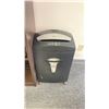 Image 2 : BROWN BOOKCASE, MOBILE PAPER SHREDDER, METAL COAT RACK & 2 DRAWER FILING CABINET