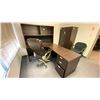 Image 2 : CONTENTS OF OFFICE 1 INCLUDING L SHAPED SINGLE PEDESTAL OFFICE DESK WITH HUTCH, 2 DOOR 2 DRAWER
