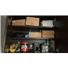 Image 2 : CONTENTS OF SHIPPING/RECEIVING CORNER INCLUDING 2 DRAWER 2 DOOR STORAGE CABINET, 2 DOOR UPPER