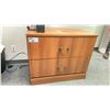 Image 1 : CHERRY 2 DRAWER LATERAL STORAGE FILE CABINET WITH CONTENTS