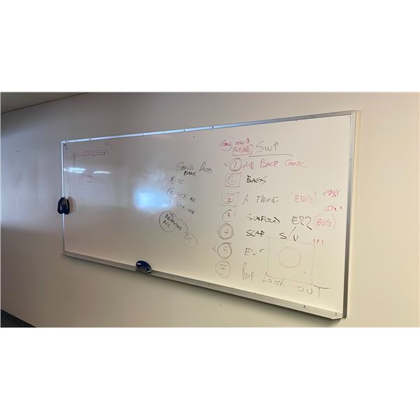 COMMERCIAL OFFICE WHITEBOARD APPROX 95" X 40" *MUST HAVE PROPER TOOLS FOR DISMANTLE*