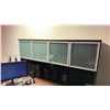 Image 2 : DARK WOOD L SHAPED SINGLE PEDESTAL EXECUTIVE OFFICE DESK WITH HUTCH & MOBILE OFFICE CHAIR