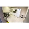 Image 1 : CONTENTS OF LUNCH ROOM INCLUDING TABLE, CHAIRS, KEURIG COFFEE MAKER, MICROWAVE, FRIDGE, UTENSILS, 2