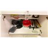 Image 9 : CONTENTS OF LUNCH ROOM INCLUDING TABLE, CHAIRS, KEURIG COFFEE MAKER, MICROWAVE, FRIDGE, UTENSILS, 2