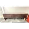 Image 2 : CONTENTS OF SALES OFFICE INCLUDING CHERRY L SHAPED DESK, 2 STORAGE PEDESTALS, DARK WOOD STORAGE