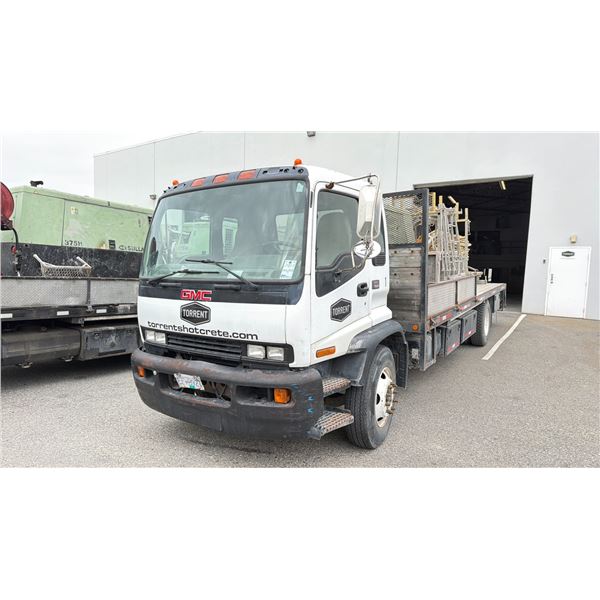 2007 GMC T7500 2DR FLATDECK PU, WHITE, VIN 1GDL7F1327F410094,