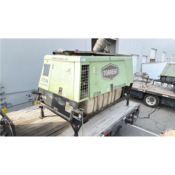 SULLAIR 375H HEAVY DUTY INDUSTRIAL JOBSITE ROTARY SCREW COMPRESSOR
