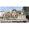 Image 1 : LARGE GREY SHOTCRETE CRANE LIFTED EQUIPMENT CART WITH HOSES, SCAFFOLDING PARTS & WALKBOARDS