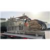 Image 2 : LARGE GREY SHOTCRETE CRANE LIFTED EQUIPMENT CART WITH HOSES, SCAFFOLDING PARTS & WALKBOARDS