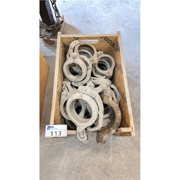 BOX OF LARGE INDUSTRIAL HOSE LOCKING C-CLAMPS