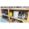 Image 1 : SHELF OF LARGE INDUSTRIAL HOSE LOCKING C-CLAMPS & HEAVY DUTY PIPING PARTS