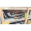 Image 3 : SHELF OF LARGE INDUSTRIAL HOSE LOCKING C-CLAMPS & HEAVY DUTY PIPING PARTS