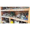 Image 1 : SHELF OF LARGE INDUSTRIAL HOSE LOCKING C-CLAMPS & HEAVY DUTY PIPING PARTS
