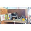 Image 2 : CONTENTS OF SHELF INCLUDING LIFTING STRAPS, HILTI COMPOUND GUNS, BATTERY WITH CHARGERS & ASSORTED