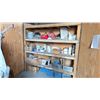 Image 2 : WOODEN CABINET OF ASSORTED SAFETY/PPE ITEMS INCLUDING HARDHATS, FIRST AID KITS, MASKS, SAFETY