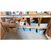 Image 3 : WOODEN CABINET OF ASSORTED SAFETY/PPE ITEMS INCLUDING HARDHATS, FIRST AID KITS, MASKS, SAFETY