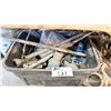 Image 2 : ASSORTED INDUSTRIAL HOSE CLAMPS, CABLE SLINGS & BIN OF ASSORTED HEAVY DUTY PLUMBING PARTS