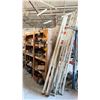 Image 1 : 4 TIER HEAVY DUTY WOODEN RACKING SYSTEM WITH ASSORTED HARDWARE, SHRINK WRAP, SLEDGE HAMMERS &