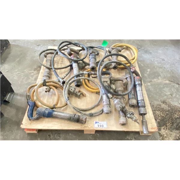 GROUP OF 9 INDUSTRIAL PNEUMATIC JACK HAMMERS