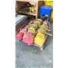 Image 2 : PALLET OF GAS & DIESEL JERRY CANS AND 3 JUSTRITE METAL SAFETY CANS