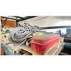 Image 2 : PALLET OF INDUSTRIAL RATCHET TIE-DOWNS/SAFETY LINE ROPE AND SCAFFOLDING WHEELS