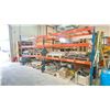 Image 1 : 2 BAYS OF BLUE AND 0RANGE INDUSTRIAL PALLET RACKING W/MESH DECK - 3 UPRIGHTS/12 SIDE RAILS